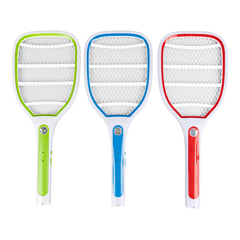 FF-002 3-Color LED Lead-Acid Battery 400mAh with Plug Electric Mosquito Swatter