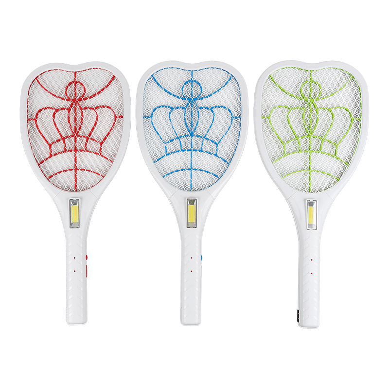 FF-783A 400mAh 3-color electric mosquito swatter with light and figure-eight cable