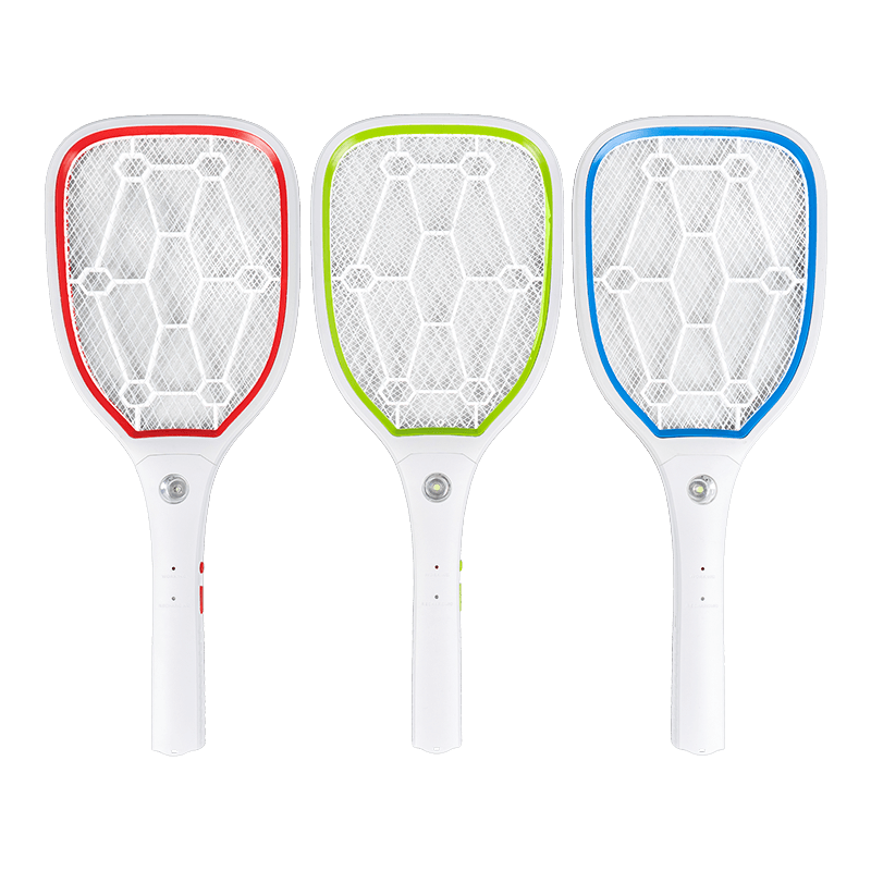 FF-788 1200mAh 3-color electric mosquito swatter with light